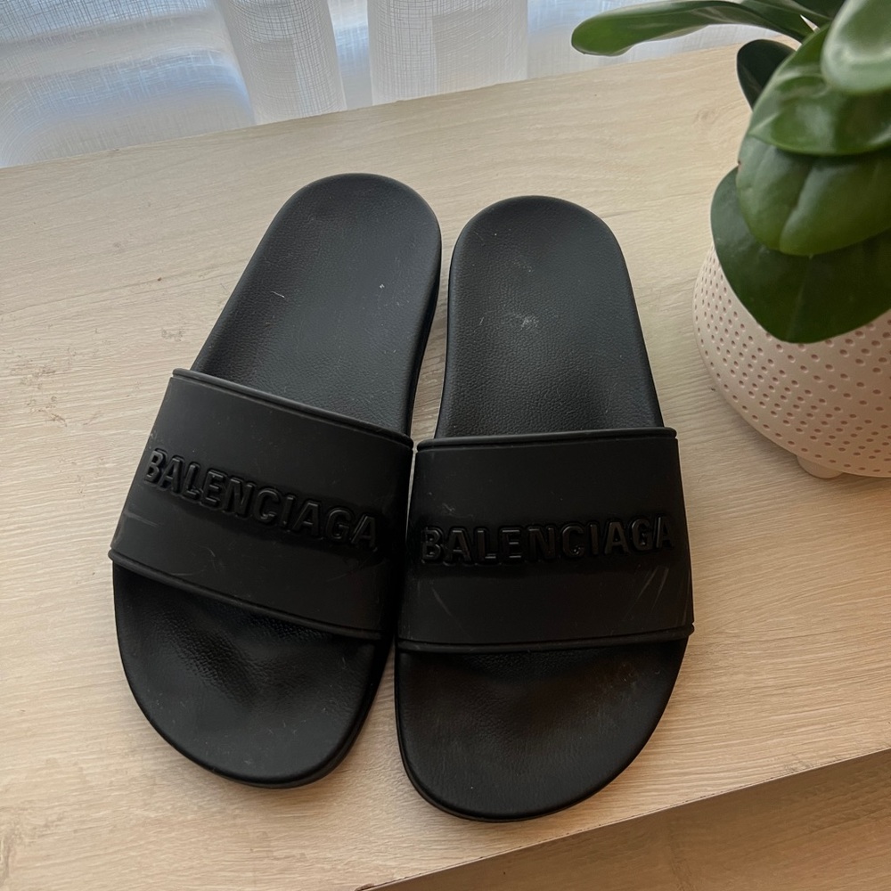 Balenciaga Black Slides